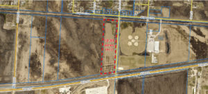 Aerial of 916 Fairmont Road land in Winnipeg, MB.