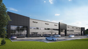 Exterior rendering of Brookside Industrial Park in Winnipeg, MB.