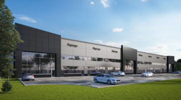 Exterior rendering of Brookside Industrial Park in Winnipeg, MB.