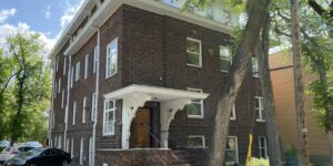 Front exterior of 6 Roslyn Road in Winnipeg, MB.