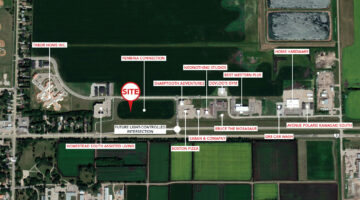 Aerial of Morden Development Land in Morden, MB.