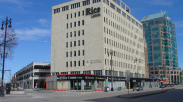 Exterior of 503 Portage Avenue in Winnipeg, MB.
