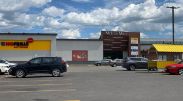 Exterior of McIvor Mall, 1795 Henderson Highway in Winnipeg, MB.